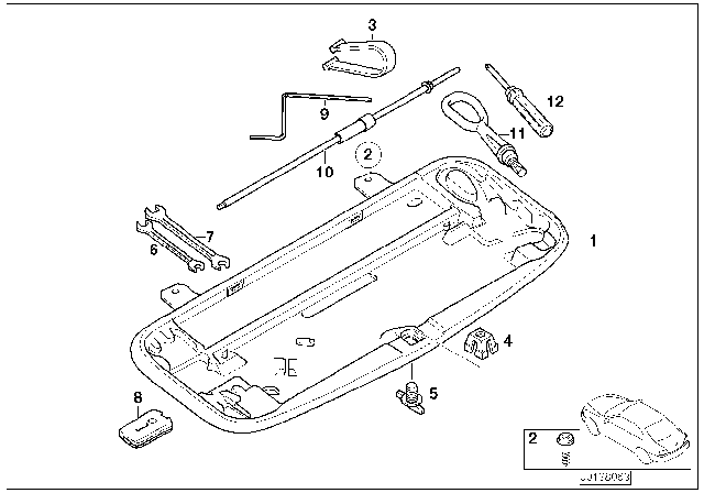2004 BMW 760i Towing Hinge Diagram for 72157070643