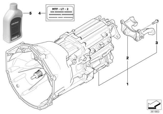 2012 BMW M3 Oil For Manual Gearbox Mtf Lt-2 Diagram for 83222339219