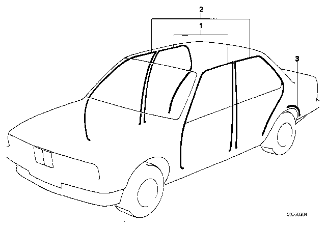 1987 BMW 528e Edge Protection / Rockers Covers Diagram
