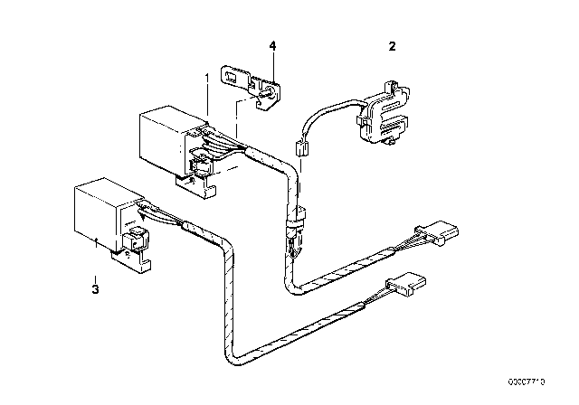 1988 BMW 528e Control Unit Door Lock Heating Diagram for 61311374784
