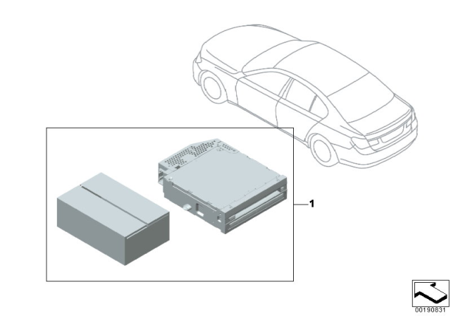 2012 BMW 650i Retrofit Kit, Dvd Changer Diagram for 65122183731