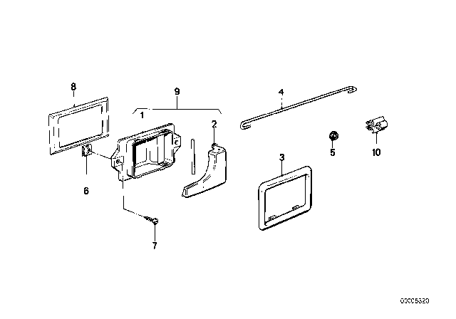 1983 BMW 633CSi Connection Piece Right Diagram for 51211889434