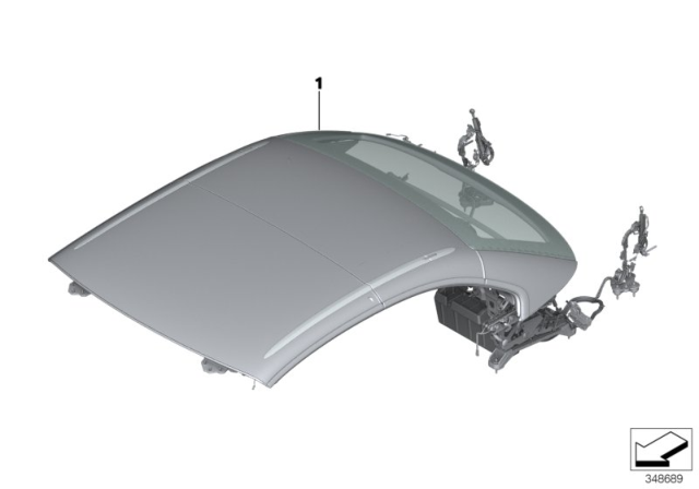 2017 BMW 440i xDrive Roof Module Diagram for 54377400553