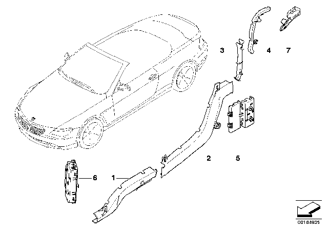2005 BMW 645Ci Cable Covering Diagram