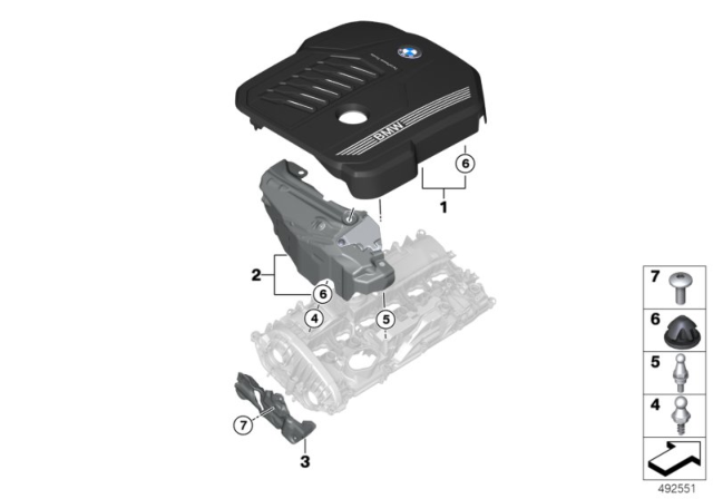 2020 BMW 740i xDrive Engine Acoustics Diagram