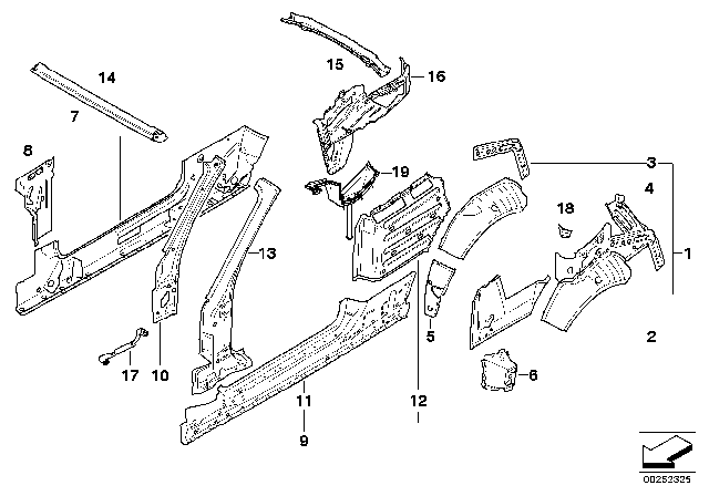2008 BMW 128i Water Manifold, Right Diagram for 41217170844