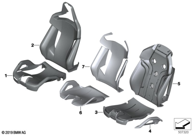 COVER, SPORTS SEAT, BACKREST Diagram for 52109502031