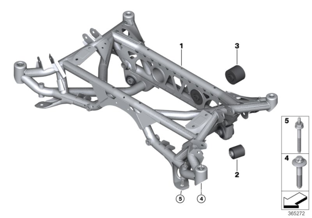 2016 BMW M3 Rear Axle Carrier Diagram for 33312284640