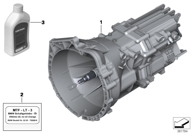 2011 BMW 323i Manual Gearbox GS6-17BG Diagram