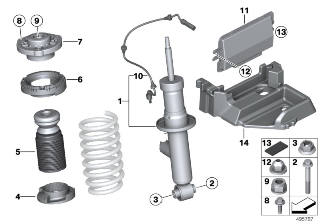 2015 BMW X3 Rear Shock Absorber Diagram for 37126799911