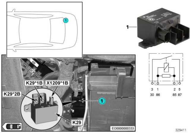 2014 BMW 320i Relay, Isolation 2nd Battery Diagram
