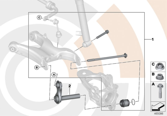 2014 BMW X6 Repair Kit, Ball Joint Diagram