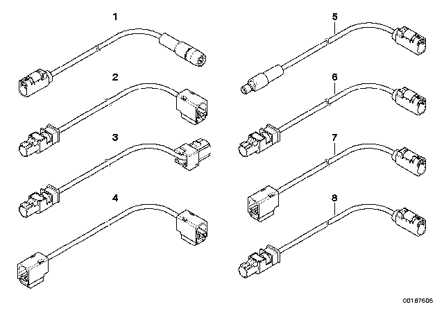 2008 BMW M6 Universal Aerial Cable Diagram 3