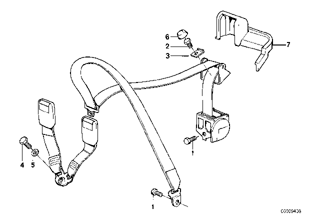 1992 BMW 325i Covering Cap Right Diagram for 72111971268