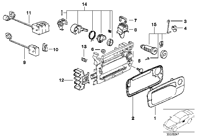 1995 BMW 850Ci Plug-In Connection Bracket Diagram for 61131383590