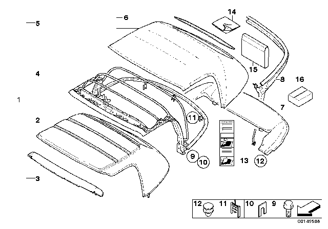 2001 BMW Z8 Folding Top, EH Diagram