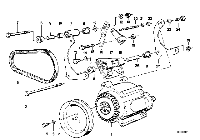 1981 BMW 633CSi Emission Control - Air Pump Diagram
