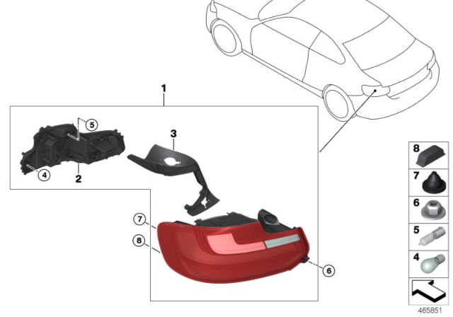 2014 BMW 228i Tail Light, Right Diagram for 63217295428