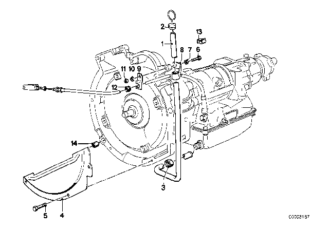 1978 BMW 320i Gearbox Parts Diagram