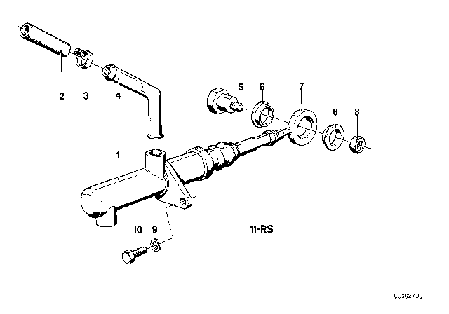 1980 BMW 528i Input Cylinder Clutch Diagram