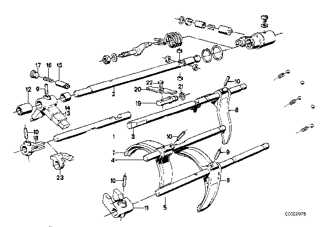 1989 BMW M3 Inner Gear Shifting Parts (Getrag 265/6) Diagram 1