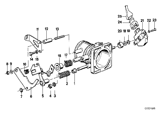 1984 BMW 633CSi Accelerator Pedal Diagram 2