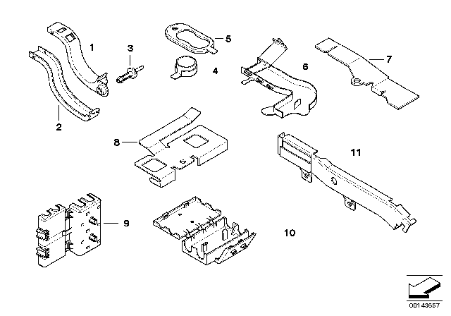 2004 BMW 545i Cable Holder / Covering Diagram