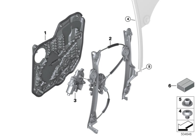 2020 BMW M8 CARRIER, DOOR REAR RIGHT Diagram for 51487440714