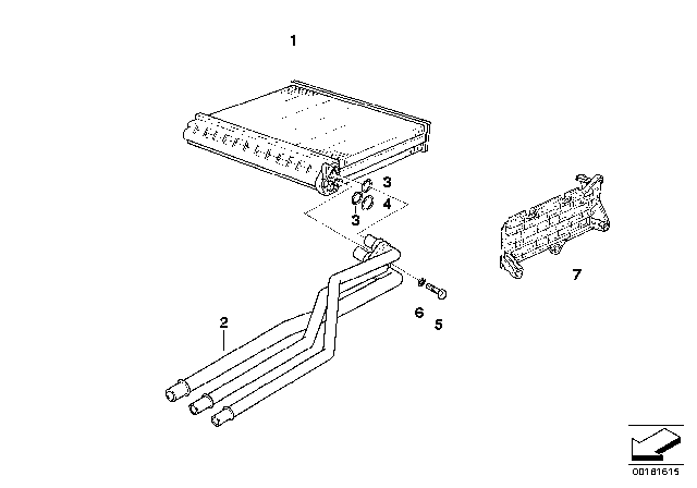1998 BMW 528i Heater Radiator Automatic Air Condition Diagram