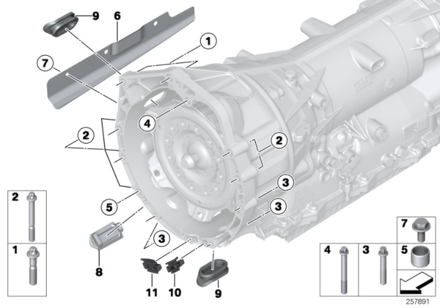 2015 BMW X4 Transmission Mounting Diagram