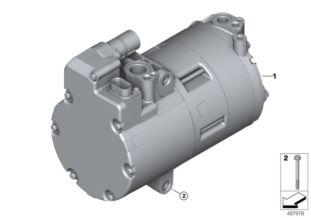 2020 BMW X3 Electric A/C Compressor Diagram