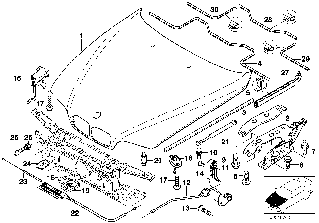 1998 BMW 540i Engine Mood / Mounting Parts Diagram