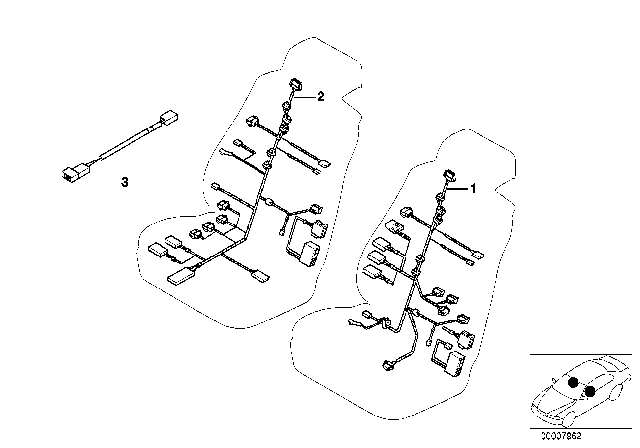 1997 BMW 528i Wiring Co-Drivers Side Diagram for 61128384457