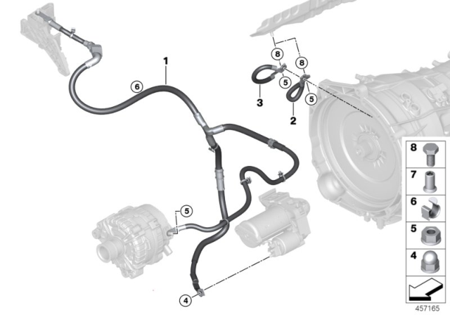 2019 BMW 440i Gran Coupe Battery Cable Diagram