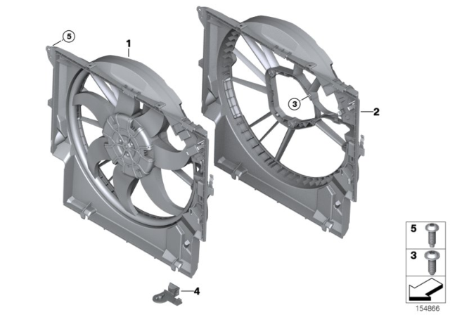2012 BMW Z4 Fan Housing, Mounting Parts Diagram
