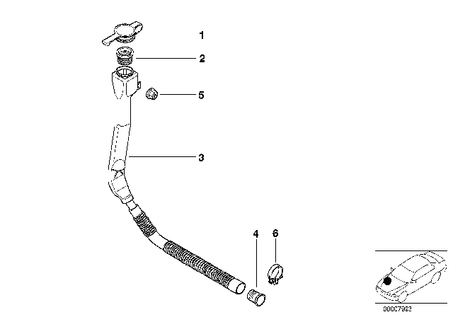 1999 BMW 528i Filler Pipe, Wash Container Diagram