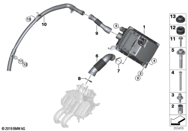 2020 BMW i3s Intake Silencer / Air Duct Diagram