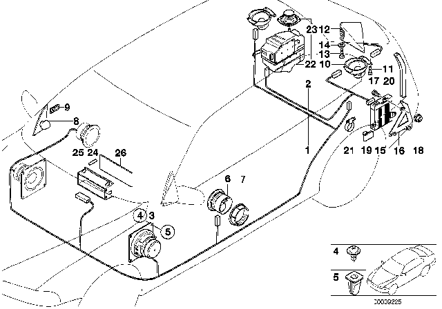 1998 BMW 318ti Woofer Diagram for 65132267339