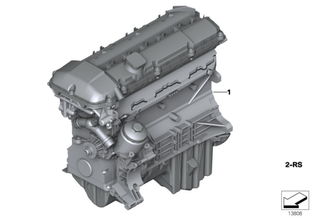 2003 BMW 325i Short Engine Diagram for 11000140992