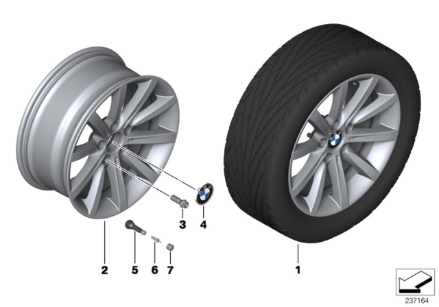 2013 BMW 535i BMW LA Wheel, Star Spoke Diagram 4