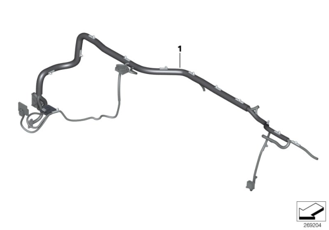 2014 BMW 228i Wiring Harness, Instrument Panel Diagram