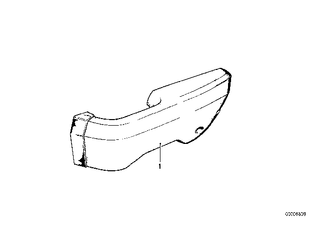 1977 BMW 320i Armrest, Rear Diagram