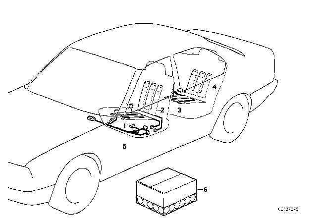 1994 BMW 740iL Heating Element Backrest Diagram for 64111378522