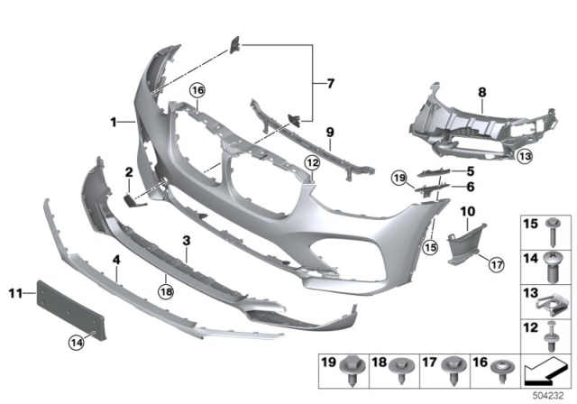 2019 BMW X4 Trim Panel, Front Diagram