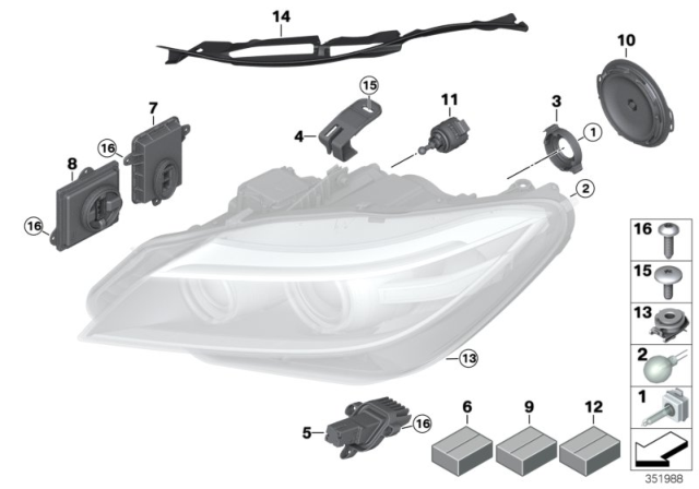 2015 BMW Z4 Oval-Head Screw/Washer Assembly Diagram for 63129194594