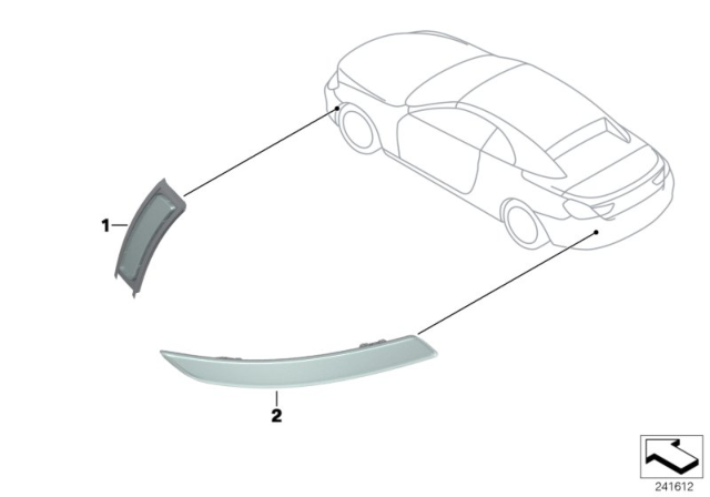 2015 BMW 650i xDrive Gran Coupe Rear Reflector, Rear Right Diagram for 63147844024