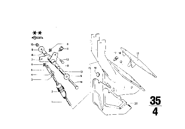 1971 BMW 2002 Pedals - Supporting Bracket Diagram 2