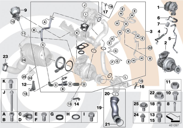 2010 BMW 335d Oval-Head Screw With Anti-Rotation Lock Diagram for 07129904259
