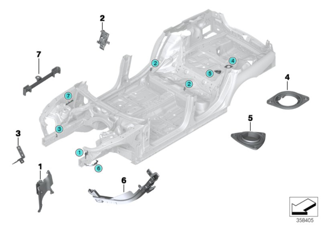 2013 BMW M5 Cable Holder Diagram