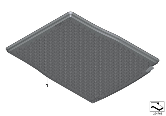 2014 BMW 750Li Fitted Luggage Compartment Mat Diagram 2